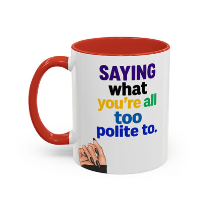 Colourful Accent Coffee Mug with Empowering Quote - Perfect for Gift Giving, Home Office, and Coffee Lovers