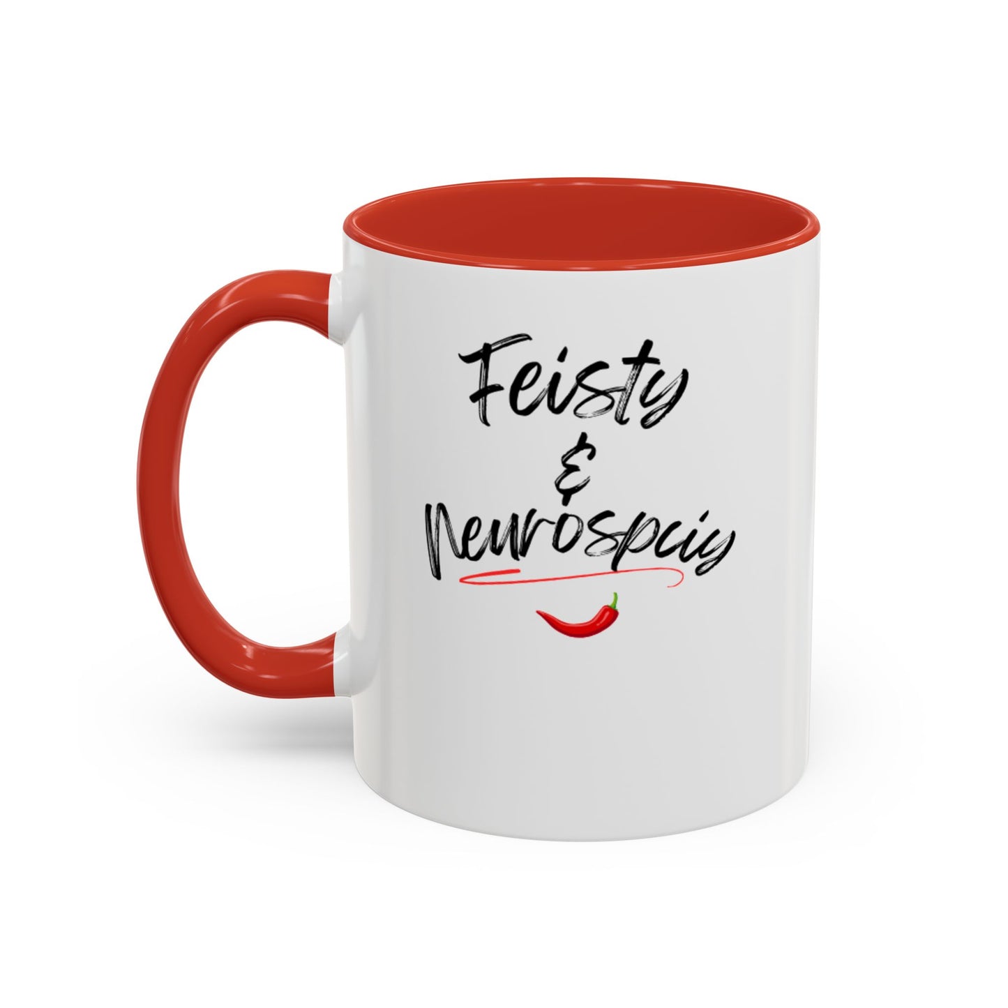 White Feisty And Neurospicy Accent Coffee Mug (11, 15oz)