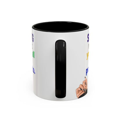 Colourful Accent Coffee Mug with Empowering Quote - Perfect for Gift Giving, Home Office, and Coffee Lovers
