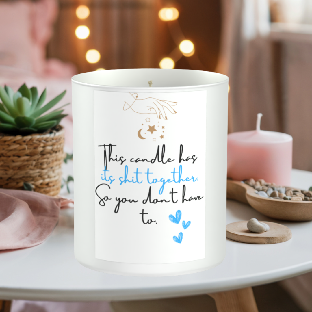 Emotional Support Flame 200g White candle ‘Sandy Bay'