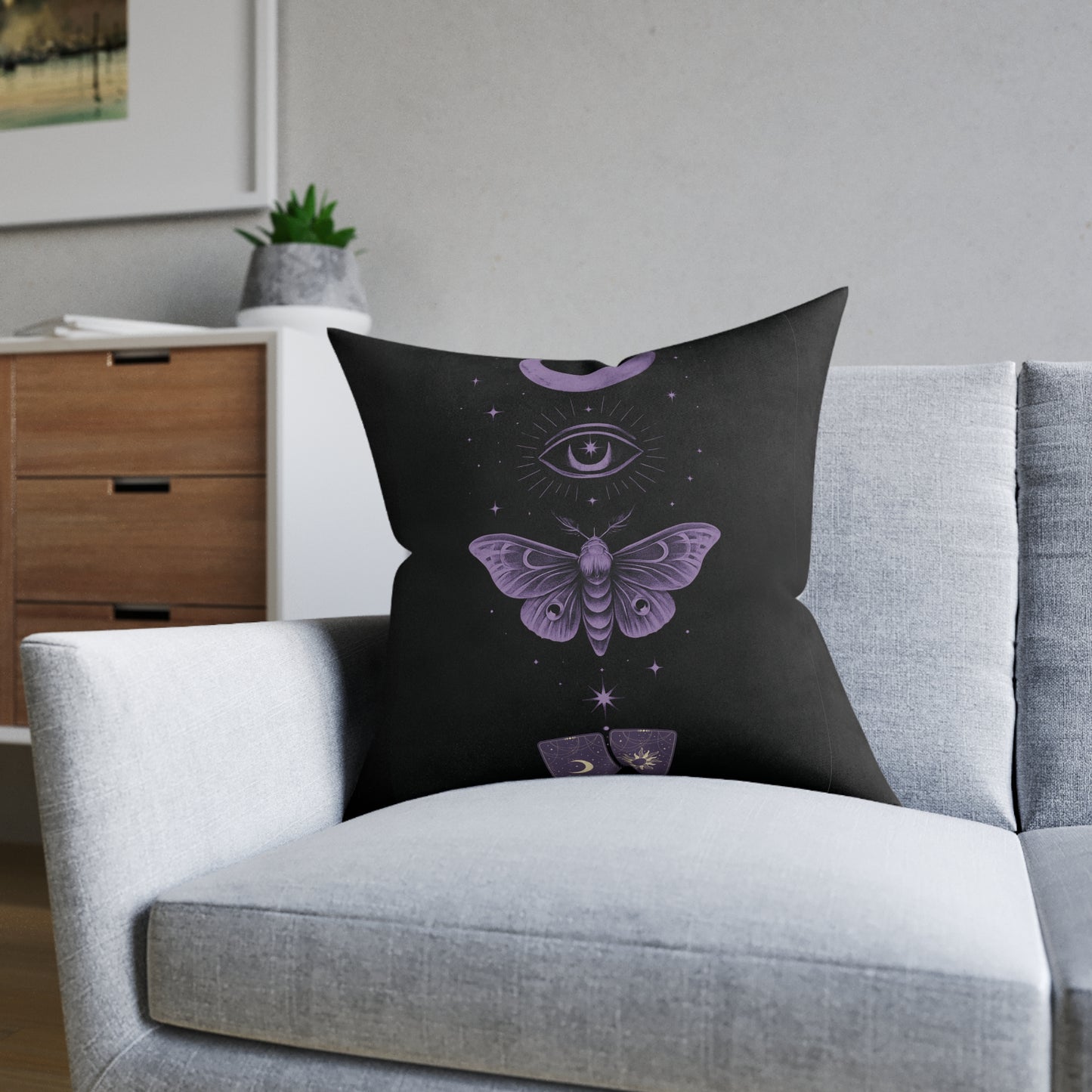 Mystical Square Cushion with Butterfly & Crescent Moon Design, Boho Decor, Witchy Home Accent, Astrology Gift, Cosy Vibes, Unique Throw [...]