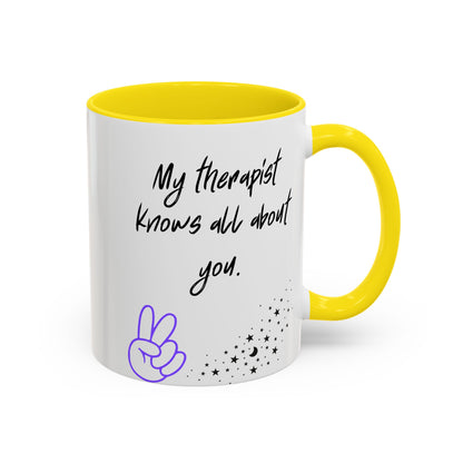 Funny Therapy Coffee Mug, Great Gift for Therapist Appreciation, Humour Mug, Self-Care, Latte or Tea Cup, Relaxing Beverage
