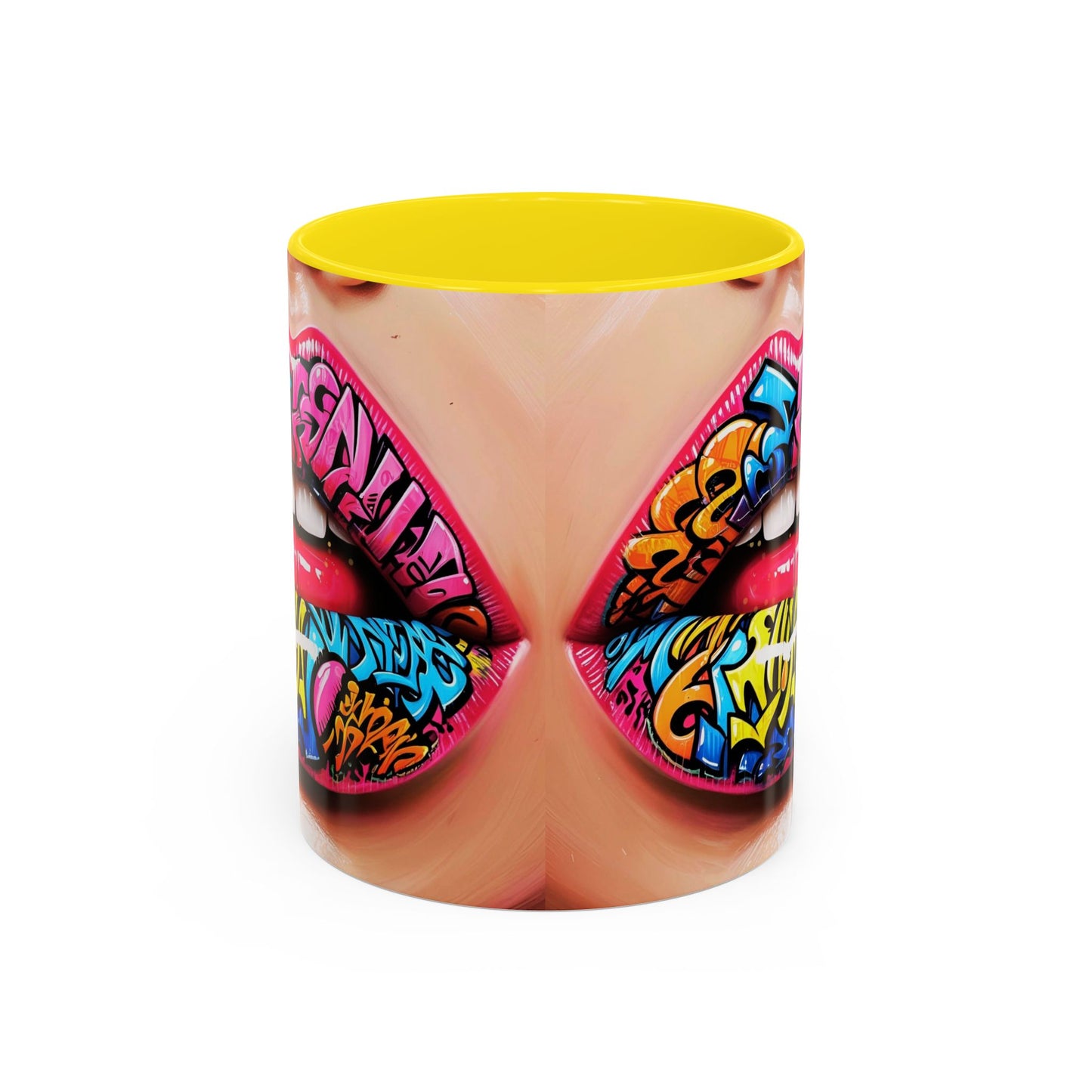 Graffiti Lips Accent Coffee Mug (11, 15oz)