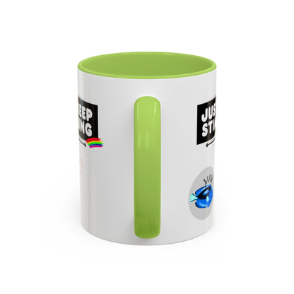 Just Keep Stimming Fish Accent Coffee Mug (11, 15oz)