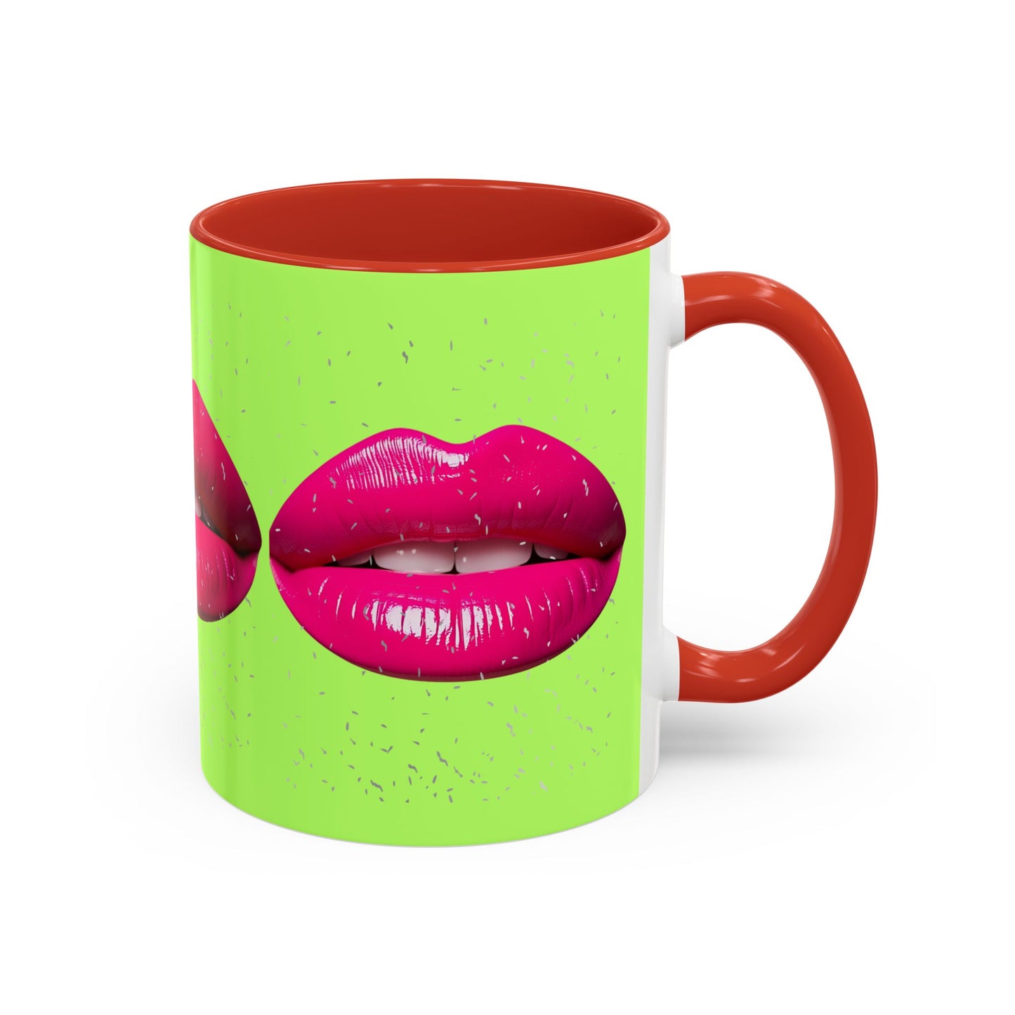Hot Lips Neon Accent Coffee Mug (11, 15oz)