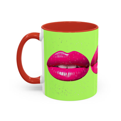 Hot Lips Neon Accent Coffee Mug (11, 15oz)