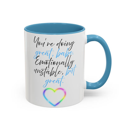 You're Doing Great Coffee Mug - Motivational Gift, Inspirational Mug, Self-Care Accessory, Office Decor, Unique Present