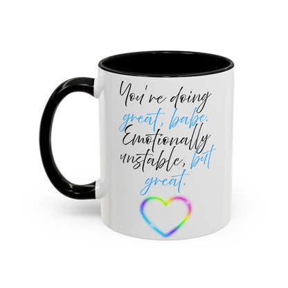 You're Doing Great Coffee Mug - Motivational Gift, Inspirational Mug, Self-Care Accessory, Office Decor, Unique Present