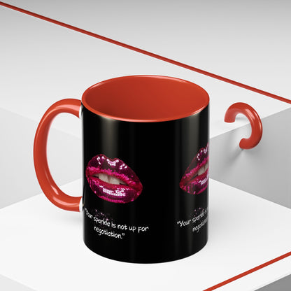 Sparkle Lips Accent Coffee Mug (11, 15oz)