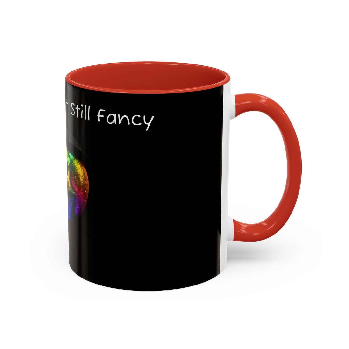 Dead Inside but still fancy Rainbow Skeleton Top Hat Whiskey Accent Coffee Mug (11, 15oz)