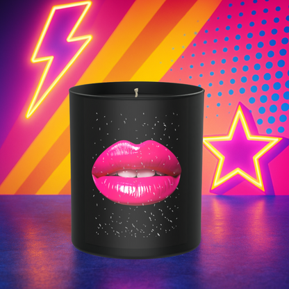 Pink Lips Glitter 200g Black Candle ‘Dark Noir’