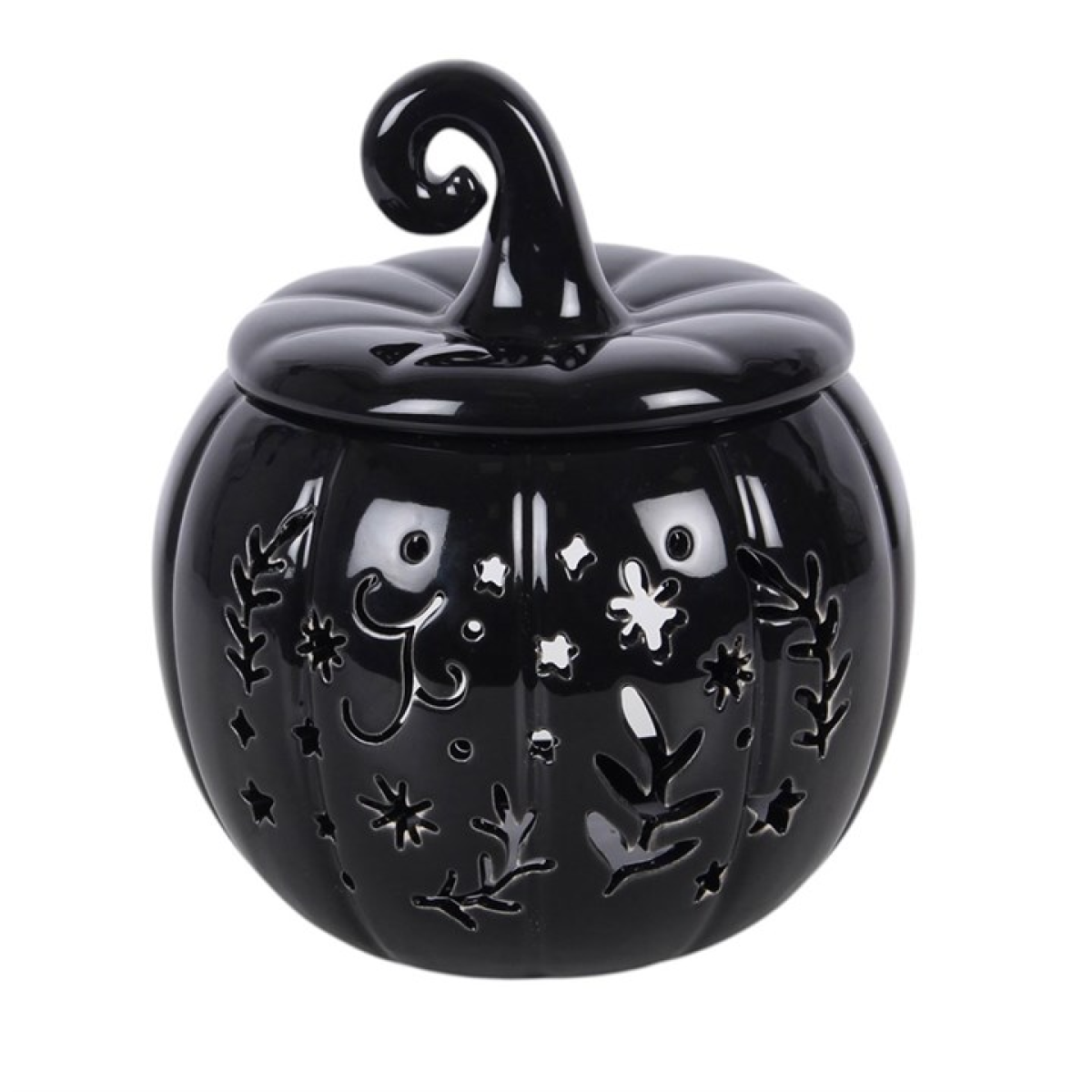 Black Pumpkin Oil Burner & Wax Warmer – Witchy Folk Design