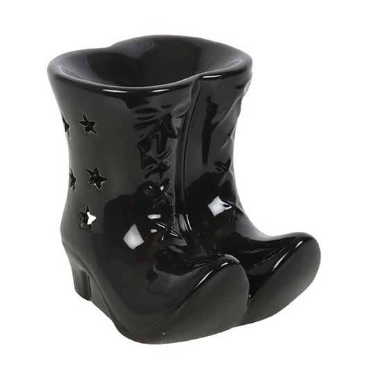 Black Witch Boots Oil Burner | Witchy Ceramic Burner