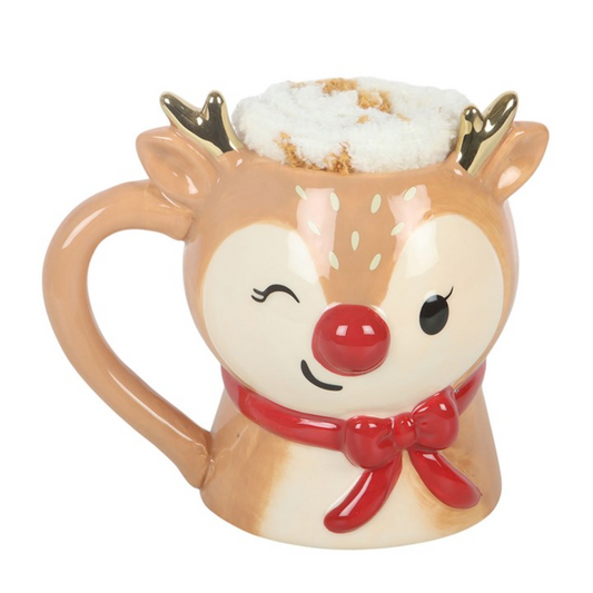 Ruby the Reindeer Mug & Fluffy Socks Christmas Gift Set