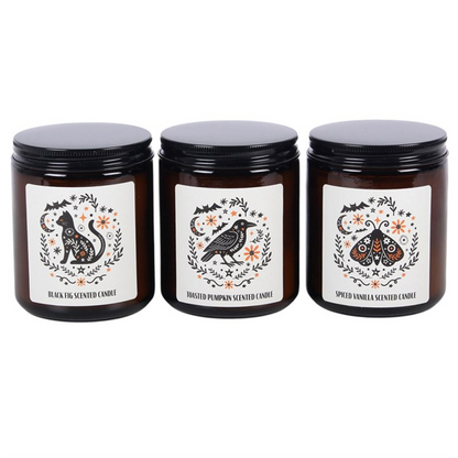 Witchy Scented Candle Gift Set – Black Fig, Vanilla & Pumpkin
