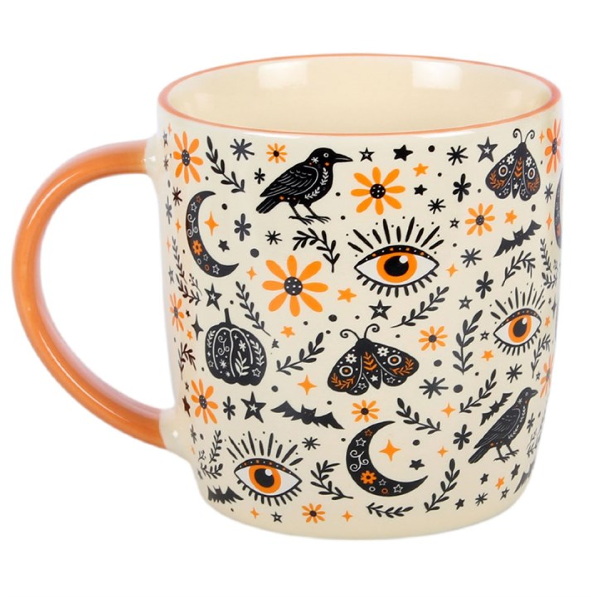 Witchy Celestial Mug – Raven, Moth & Moon Print
