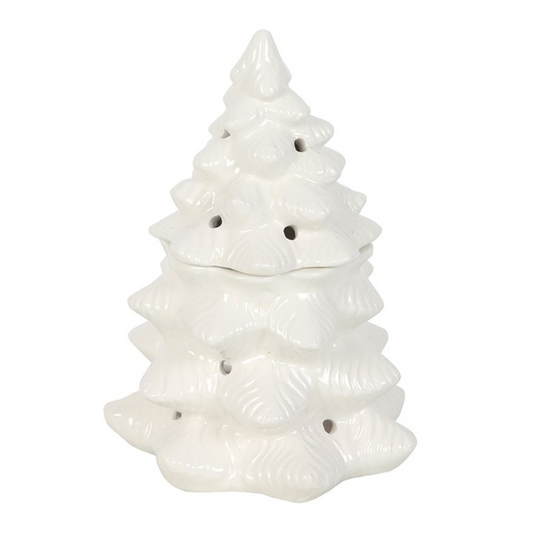 White Christmas Tree Oil Burner & Wax Melt Warmer