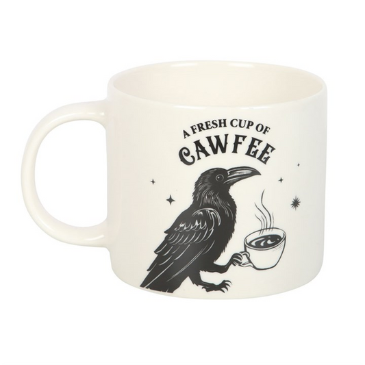 Fresh Cup of Cawfee Raven Mug | Gothic Coffee Gift UK