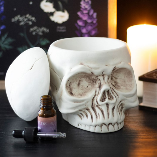 Weathered Skull Oil Burner & Wax Melt Warmer