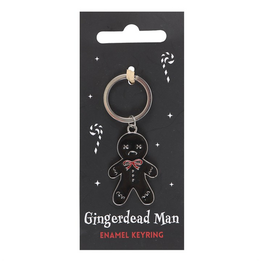 Spooky Gingerbread Man Keyring | Gothic Christmas Gift UK