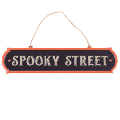 Spooky Street Halloween Hanging Metal Sign – Spooky Wall Decor