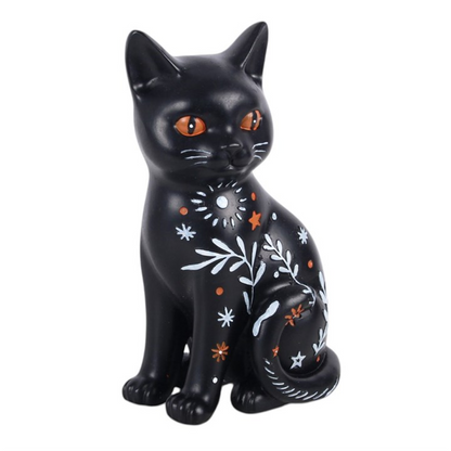 Black Cat Ornament – Witchy Folk Art Cat Decoration