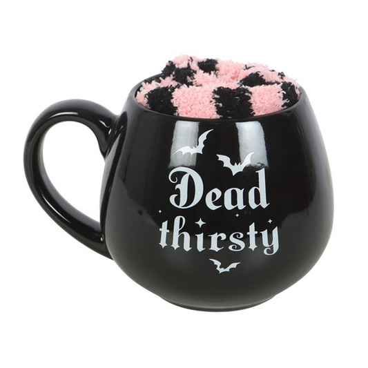 Dead Thirsty Mug & Socks Set | Gothic Gift UK