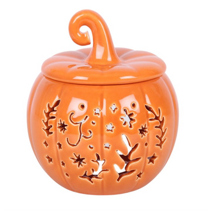 Pumpkin Oil Burner & Wax Warmer – Orange Folk Art Design