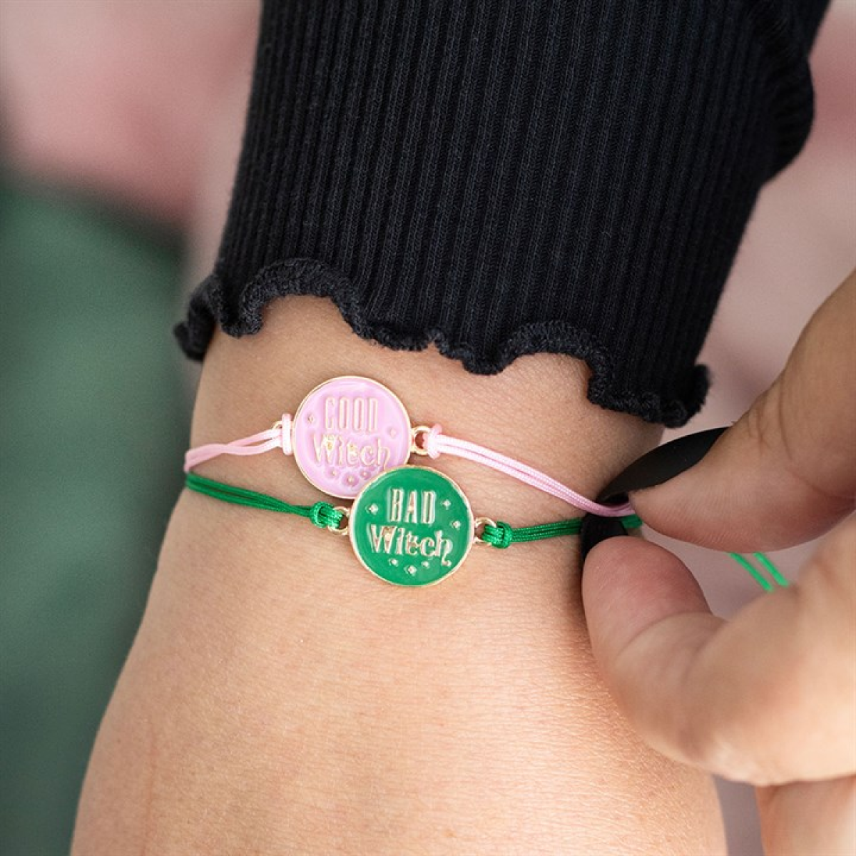 Set of 2 Good Witch and Bad Witch Bracelets