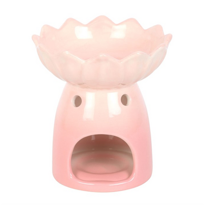 *Pink Water Lily Ceramic Oil Burner and Wax Warmer (12/24)