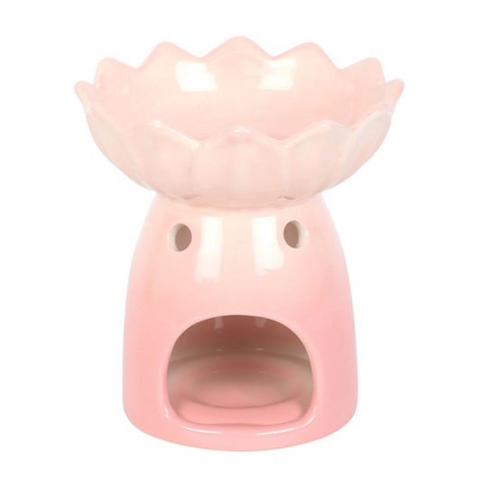 *Pink Water Lily Ceramic Oil Burner and Wax Warmer (12/24)