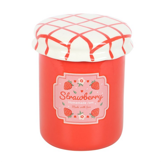 Red Strawberry Jam Jar Oil Burner & Wax Warmer