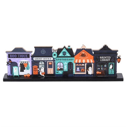 Spooky Street Halloween Village Decoration – Haunted House Display