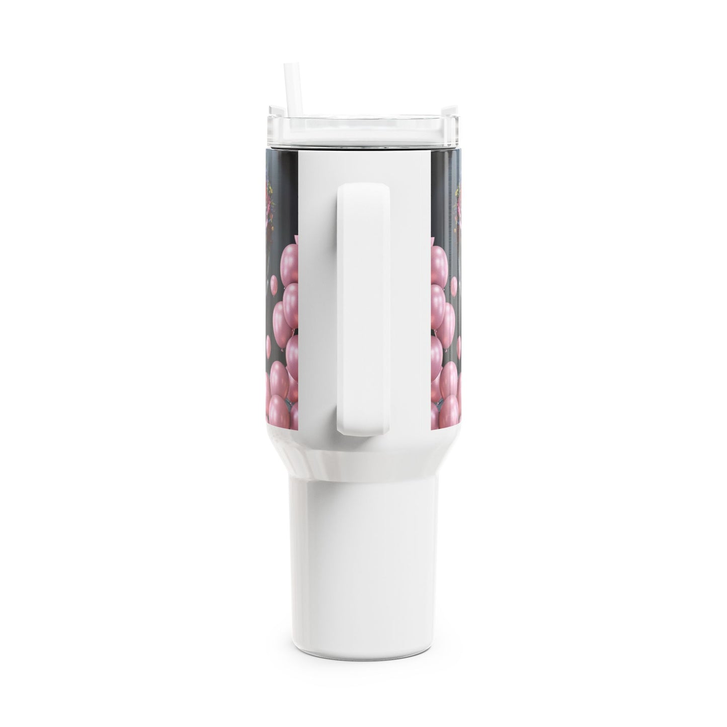 Gothic Skull Tumbler, 40oz Pink Drip Travel Mug | Unique Gift for Halloween, Cool Water Bottle, Skull Design Tumbler
