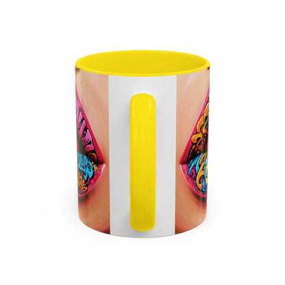 Graffiti Lips Accent Coffee Mug (11, 15oz)