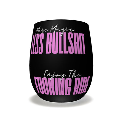 More Magic Less Bullshit Glass | Funny Witchy Drinking Glass