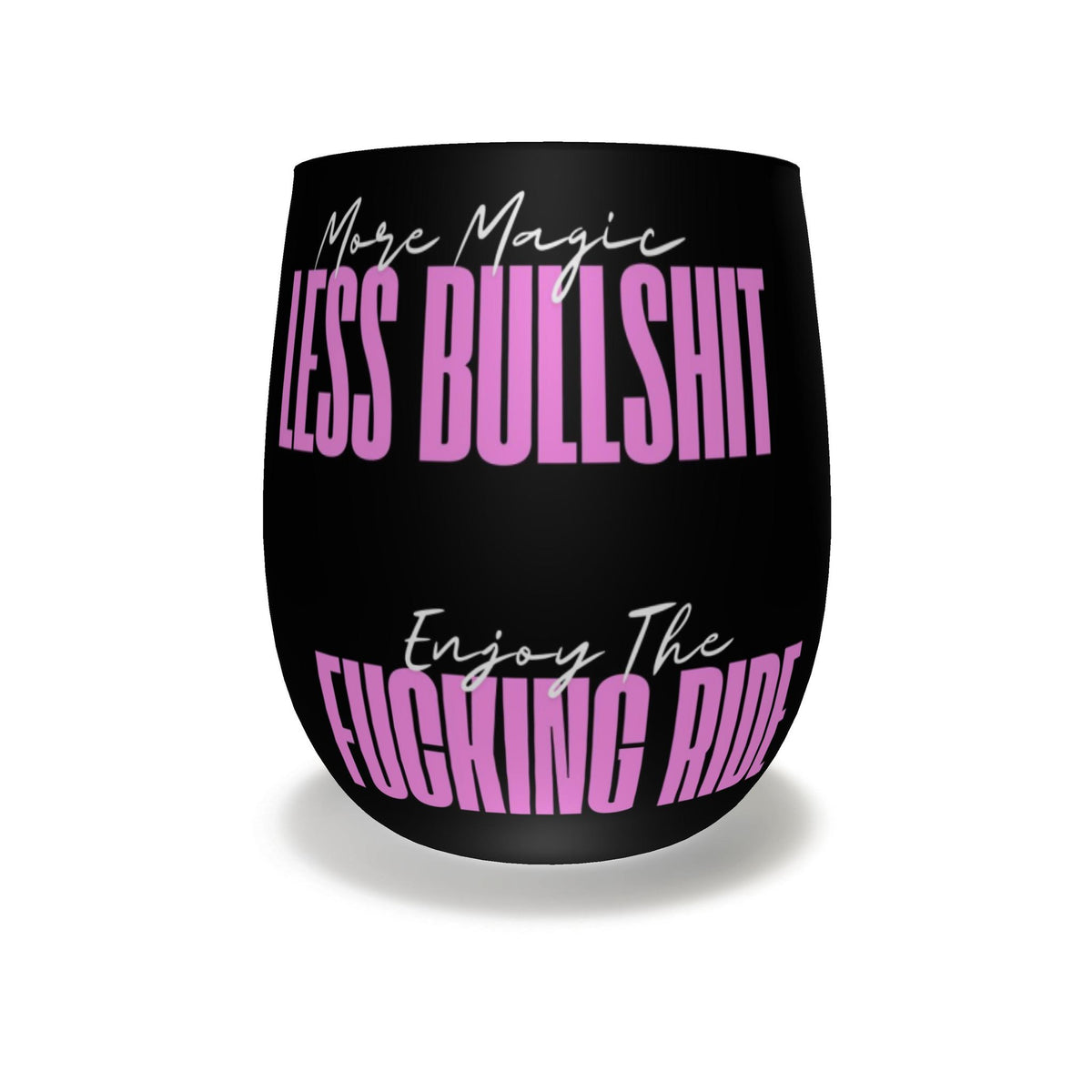 More Magic Less Bullshit Glass | Funny Witchy Drinking Glass