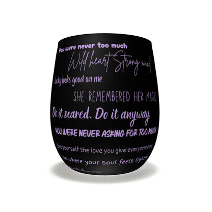 Empowerment Affirmation Glass | Inspirational Drinking Glass