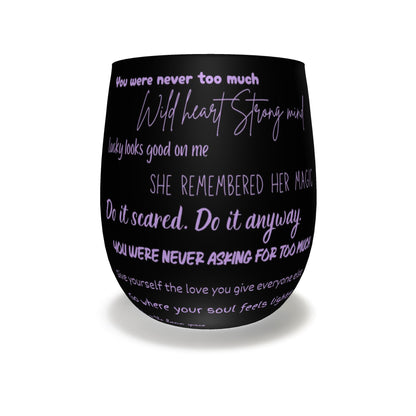 Empowerment Affirmation Glass | Inspirational Drinking Glass