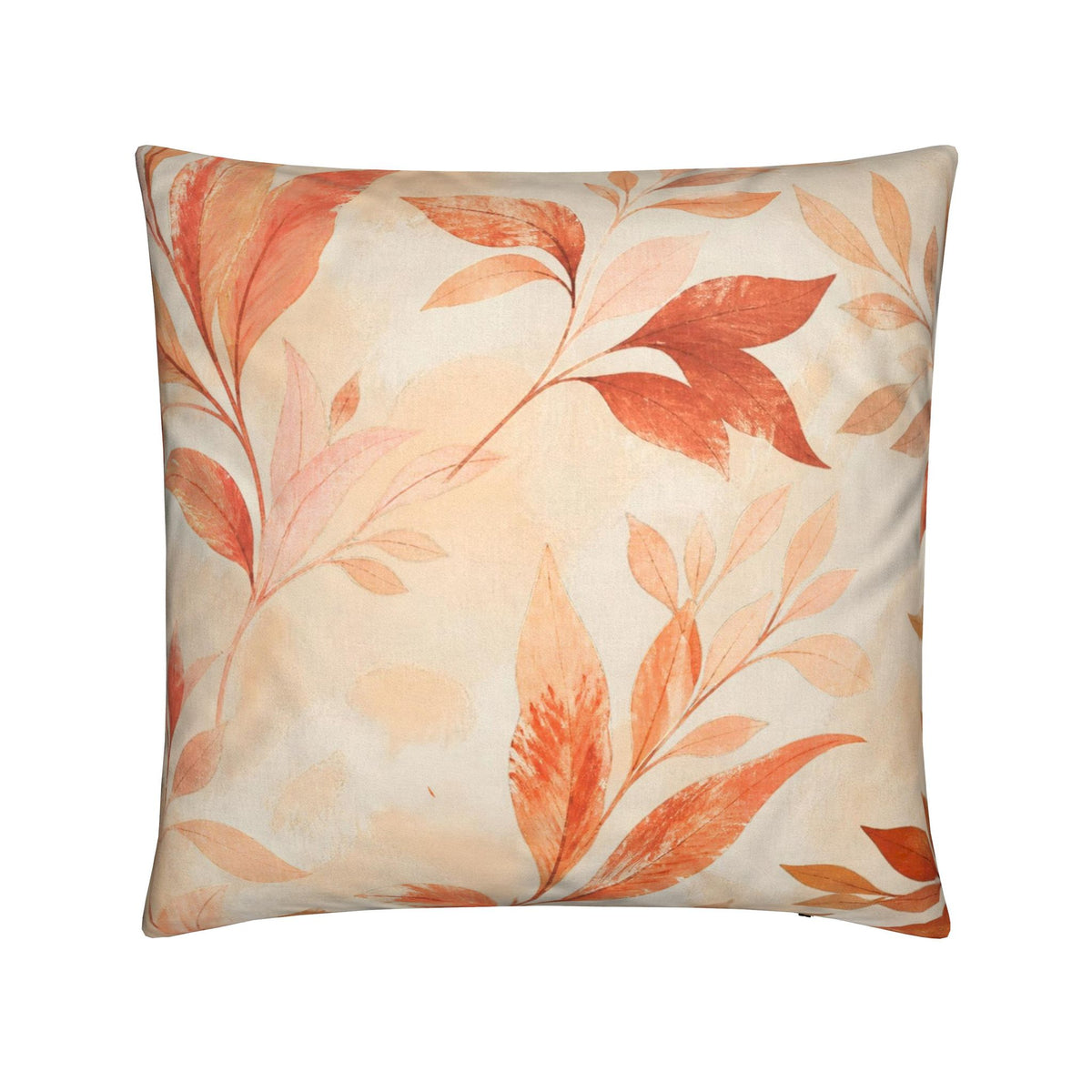 Burnt Orange & Terracotta Abstract Botanical Cushion
