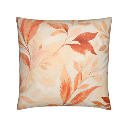 Burnt Orange & Terracotta Abstract Botanical Cushion