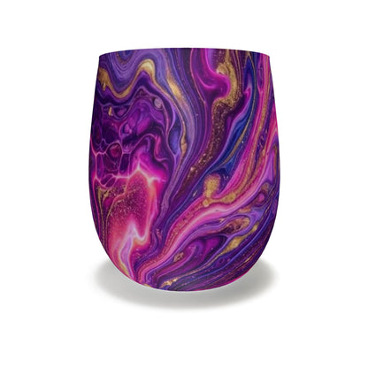 Amethyst Dream Abstract Marble Water Glass