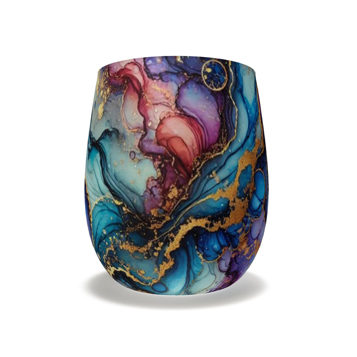 Celestial Bloom Marble Water Glass