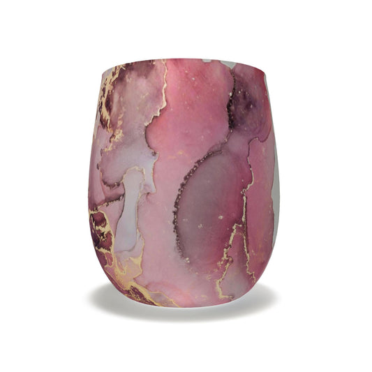 Rose Quartz Dream Pink Marble Water Glass