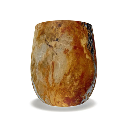 Amber Earth Marble Stemless Glass