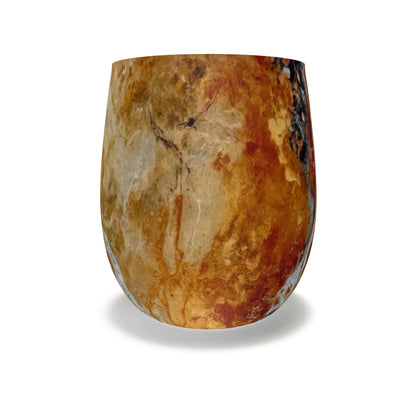 Amber Earth Marble Stemless Glass