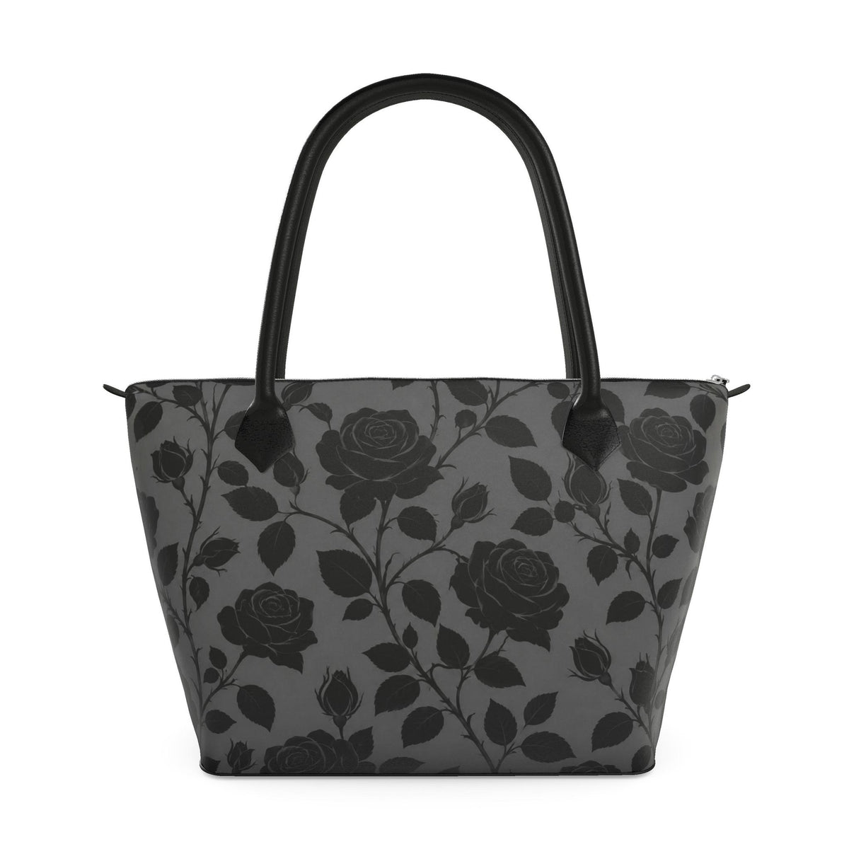 Midnight Rose Designer Zip-Top Handbag