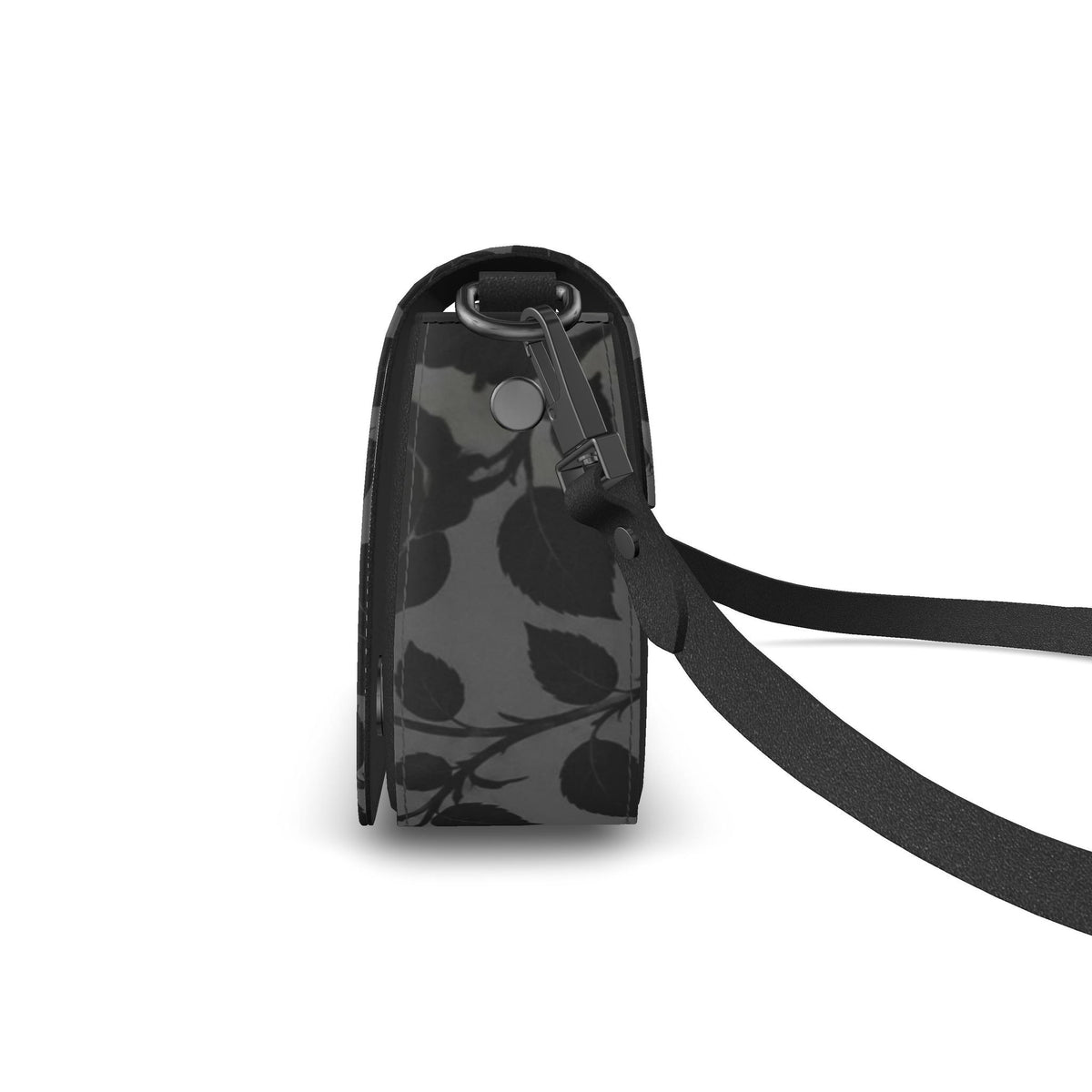 Midnight Rose Designer Leather Crossbody Bag