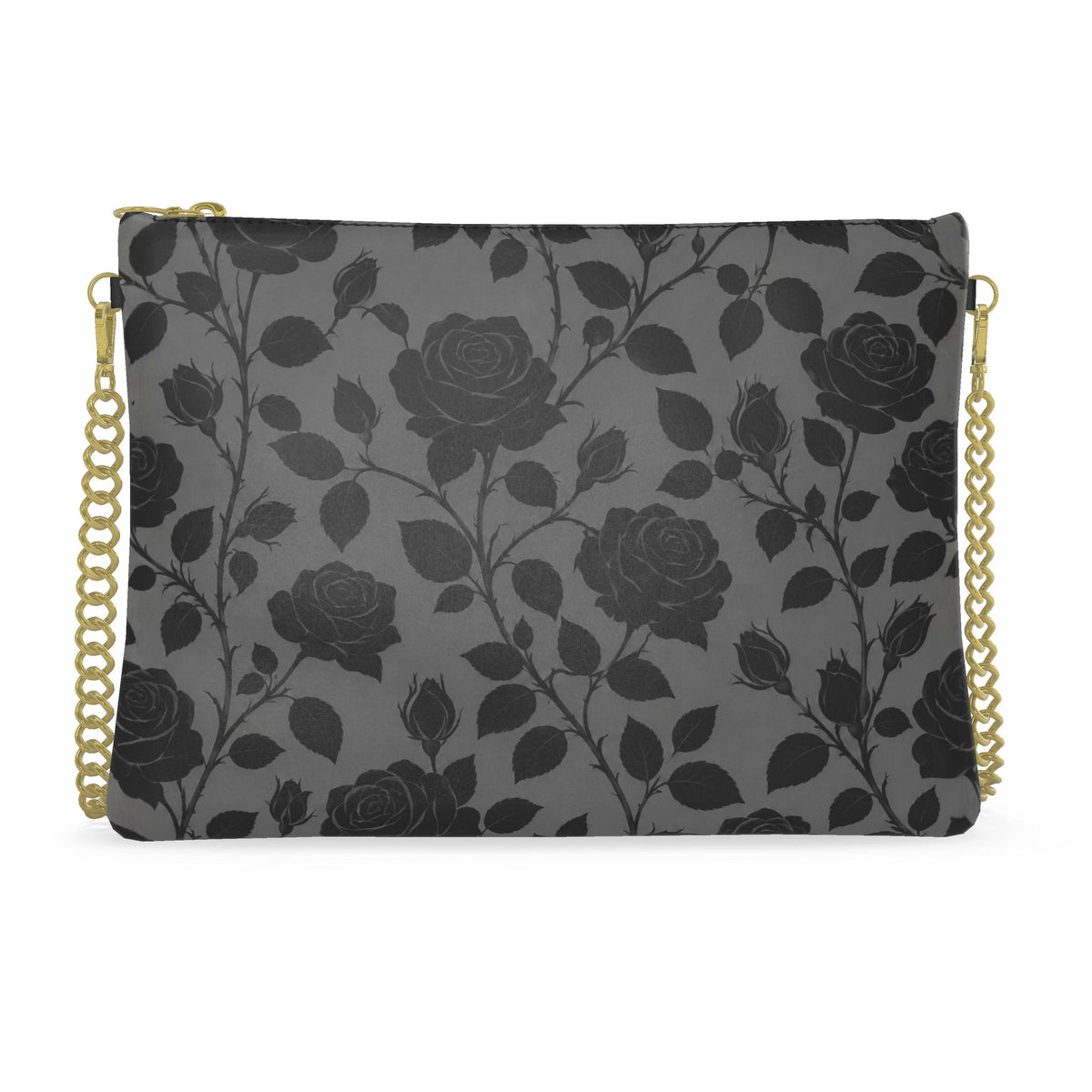 Midnight Rose Designer Chain Crossbody Bag