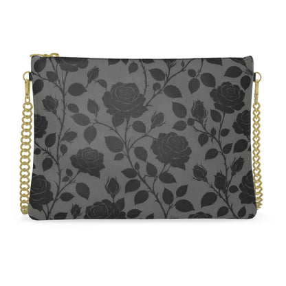 Midnight Rose Designer Chain Crossbody Bag